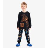 Pijama Infantil Masculino Gamer Rovi Kids Preto 6