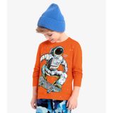 Camiseta Infantil Masculina Astronauta Rovi Kids Laranja 4