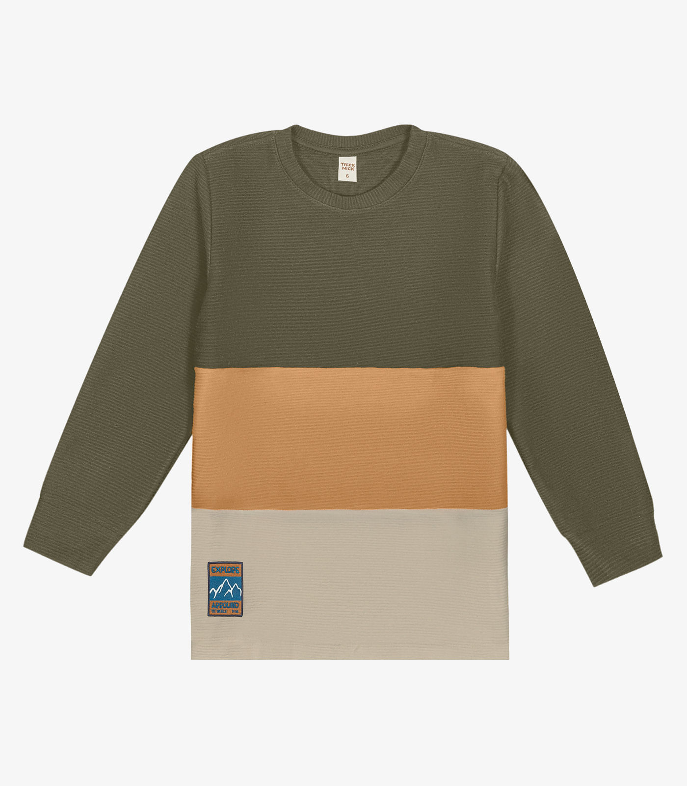 Camiseta Infantil Manga Longa Trick Nick Verde 6