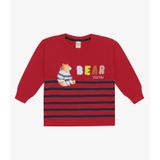 Camiseta Infantil Masculina Manga Longa Trick Nick Vermelho P