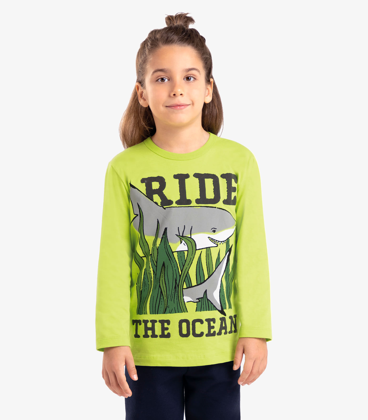 Camiseta Infantil Manga Longa Rovi Kids Verde 4