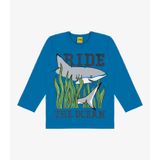 Camiseta Infantil Manga Longa Rovi Kids Azul 10