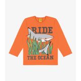 Camiseta Infantil Manga Longa Rovi Kids Laranja 4