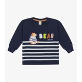 Camiseta Infantil Masculina Manga Longa Trick Nick Azul M