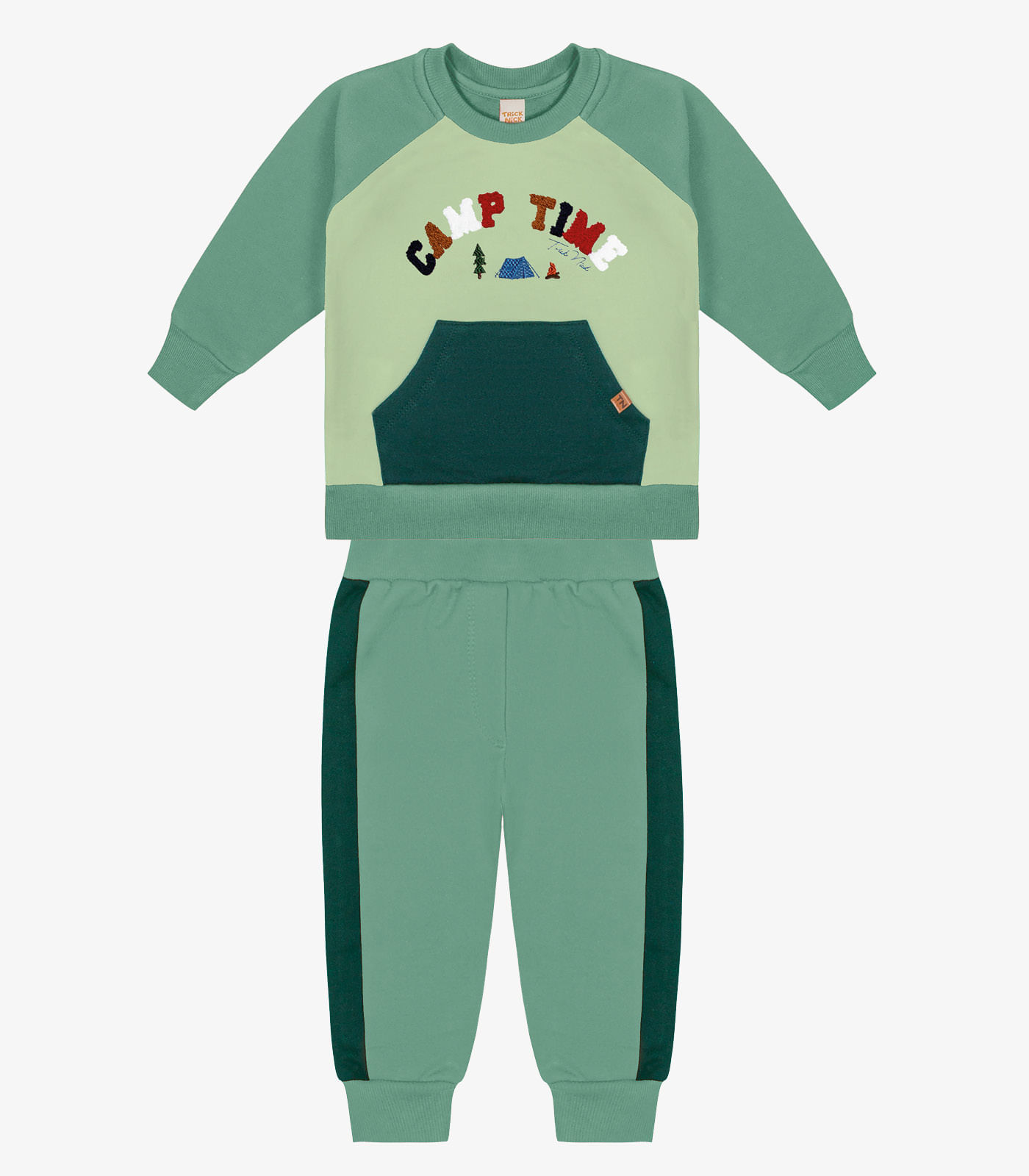 Conjunto Infantil Blusão Com Calça Trick Nick Verde 1