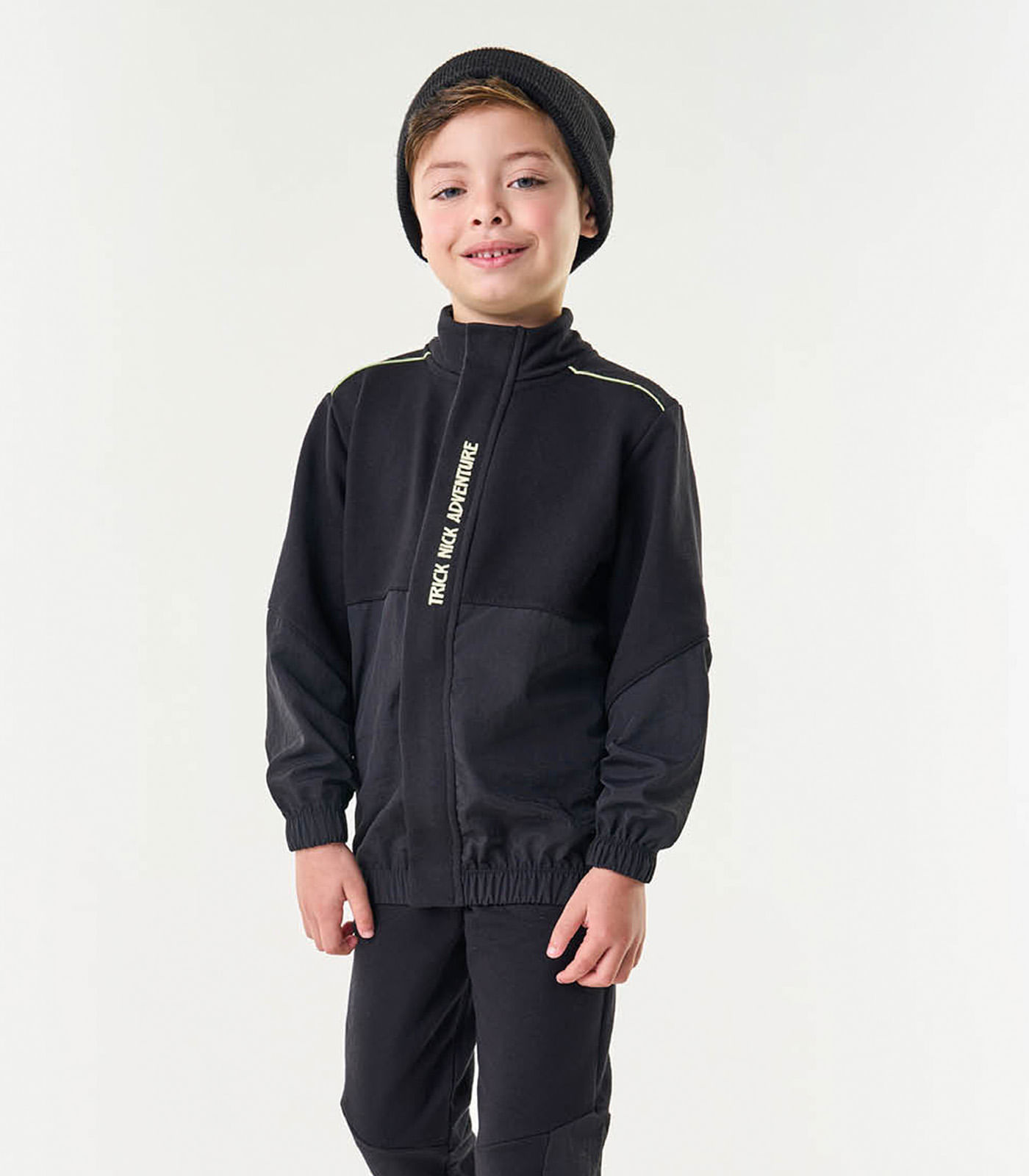 Jaqueta Infantil Masculina Trick Nick Preto 4