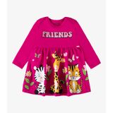 Vestido Infantil Manga Longa Friends Rovi Kids Rosa G