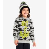 Blusão Infantil Masculino Com Capuz Rovi Kids Cinza 8
