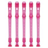 Kit 5 Flautas Doce Soprano Germânica Em C Yrs-20g Rosa Yamaha