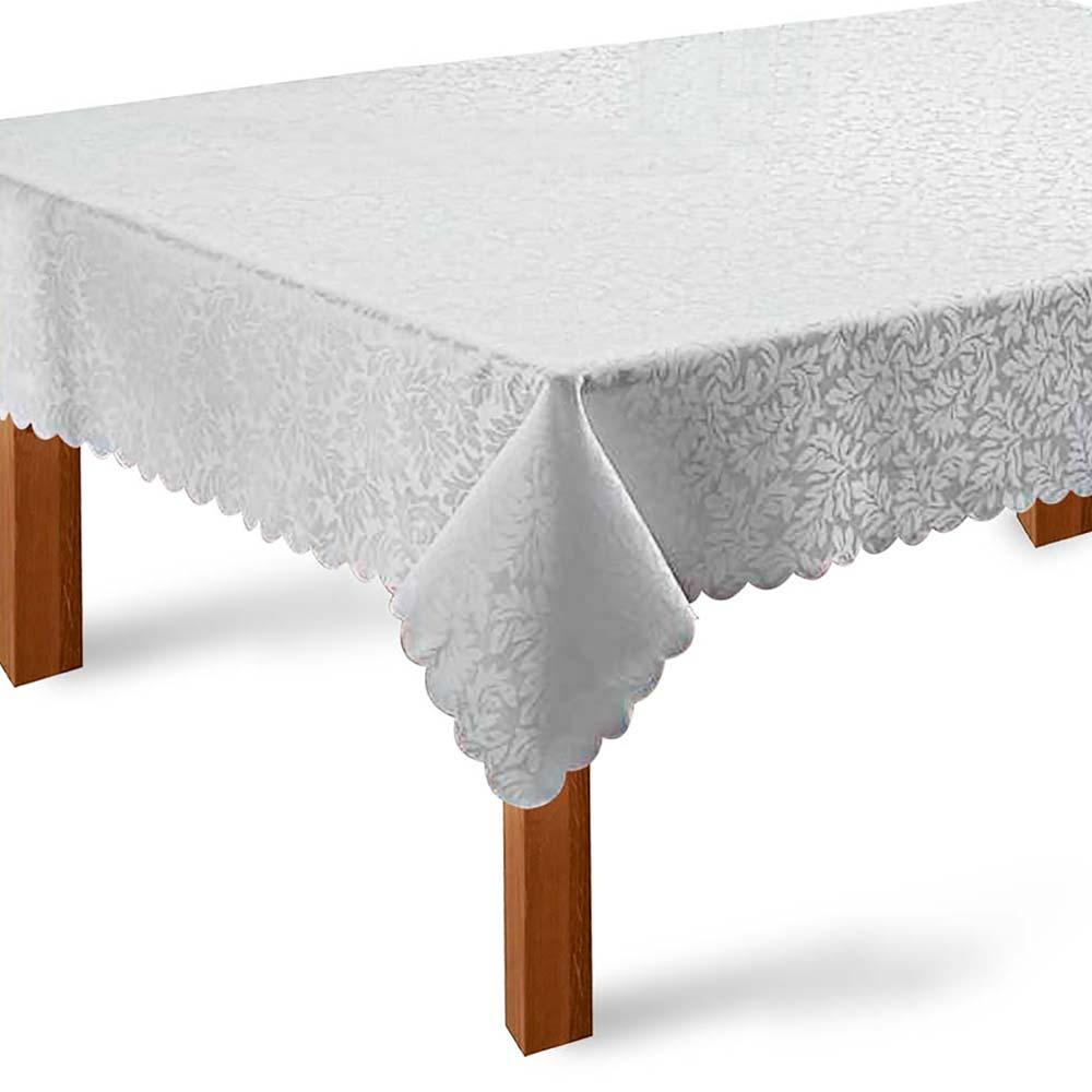 Toalha De Mesa Retangular 180x450cm Outono - Rafimex Branca