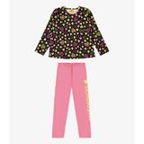 Conjunto Infantil Blusa Com Legging Rovi Kids Preto 8