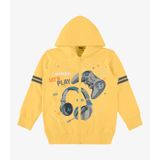 Jaqueta Infantil Com Capuz Masculina Rovi Kids Amarelo 10