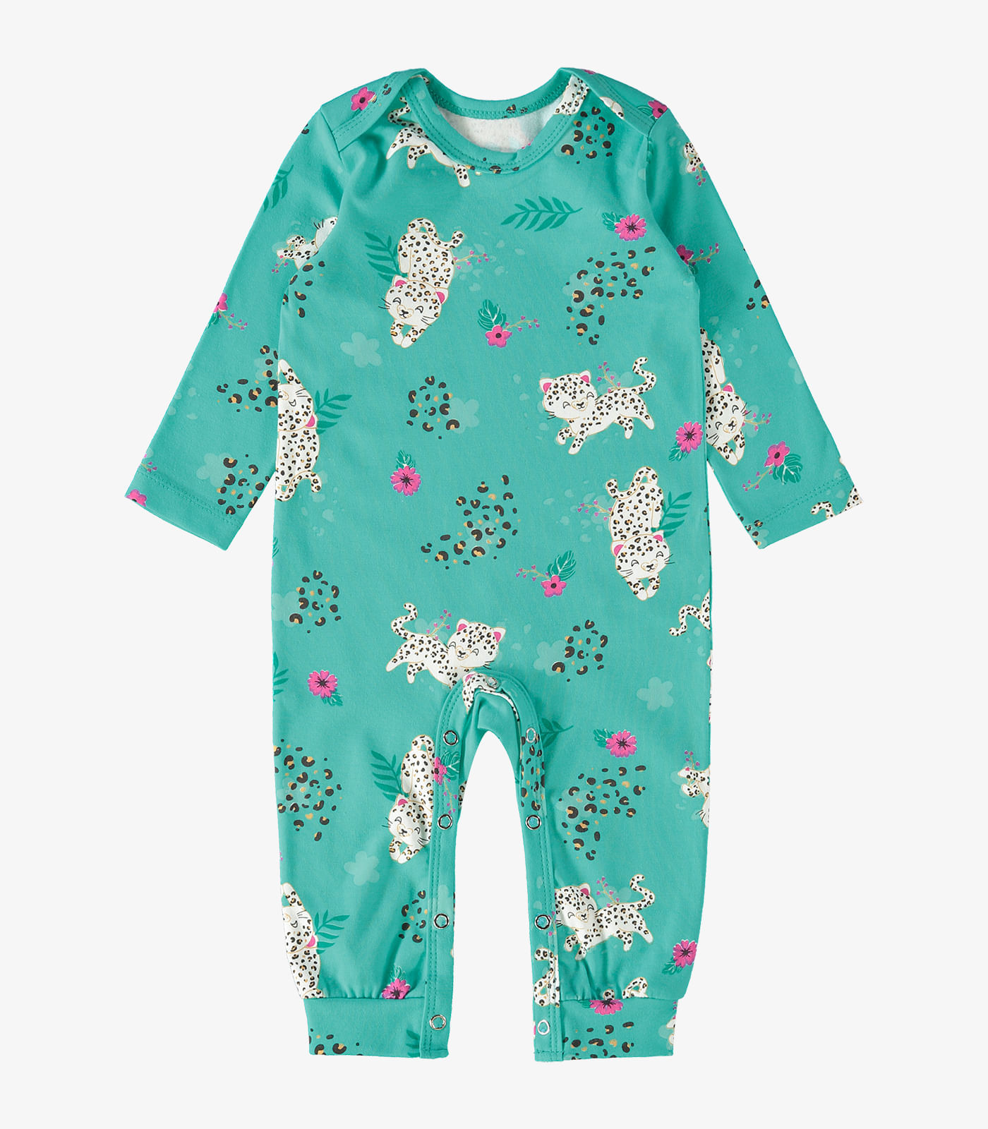 Macacão Infantil Feminino Estampado Rovi Kids Verde G