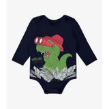 Body Infantil Masculino Dino Rovi Kids Azul G