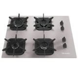 Fogão Cooktop Mueller 4 Bocas Ultra Chama Alumínio Bivolt 110v/220v Mcg4bk