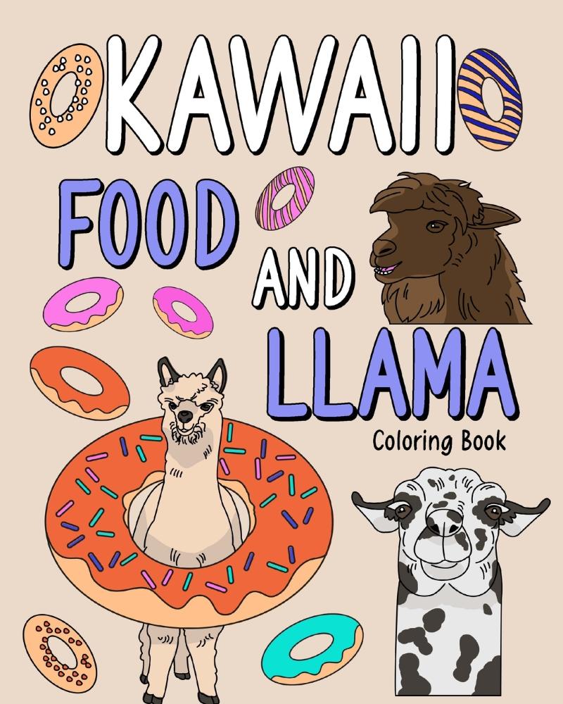 Kawaii Food And Llama Coloring Book - Carrefour