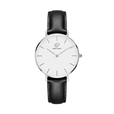 Relógio Feminino Analógico De Pulso Pulseira Preta New Port Original 32mm