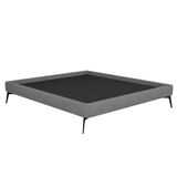 Cama Casal King 199cm Pés Metálicos Elisa S05 Veludo Cinza - Mpozenato