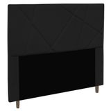 Cabeceira Cama Box Casal King Size Mali 195cm Suede Preto - Desk Design