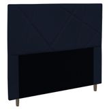 Cabeceira Cama Box Casal King Size Mali 195cm Veludo Azul Marinho - Desk Design