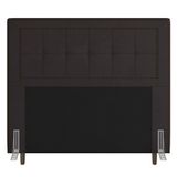 Cabeceira Cama Box Casal King Size Luxor 195cm Com Tachas E Frame Corano Marrom - Desk Design