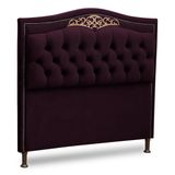 Cabeceira Estofada Cama Box Casal King Size Belize 195cm Luxor Roxo - Desk Design