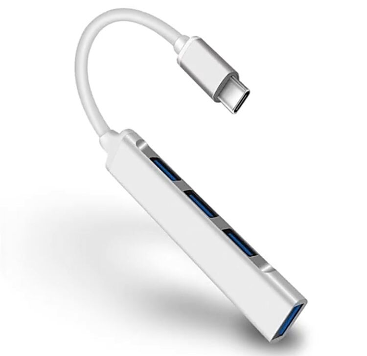 Hub Usb 4 Portas Entrada Usb-c Normal Notebook Desktop Computador Celular Extensor Divisor 5gbps 480mbps