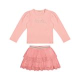 Conjunto Infantil Blusa Com Saia Trick Nick Rosa 1