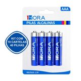 Pilhas Alcalinas Aaa 7th 1hora Pacote 40 Unidades 1.5v