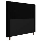 Cabeceira Cama Box Casal King Size Ferrara 193cm Suede Preto - Desk Design