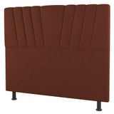 Cabeceira Cama Box Casal King Size Dublin 195cm Suede Terracota - Desk Design