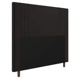 Cabeceira Cama Box Casal King Size Ferrara 193cm Suede Marrom - Desk Design