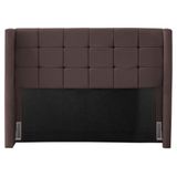 Cabeceira Cama Box Casal King Size Gioconda 195cm Com Frame Suede Marrom - Desk Design