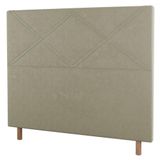 Cabeceira Cama Box Casal King Size Cairo 195cm Corano Bege - Desk Design