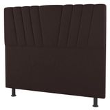 Cabeceira Cama Box Casal King Size Dublin 195cm Sintético Marrom - Desk Design