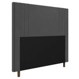 Cabeceira Cama Box Casal King Size Ferrara 193cm Suede Cinza - Desk Design