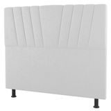 Cabeceira Cama Box Casal King Size Dublin 195cm Sintético Branco - Desk Design