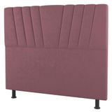 Cabeceira Cama Box Casal King Size Dublin 195cm Suede Rosê - Desk Design