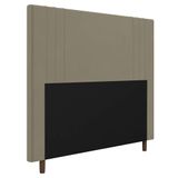 Cabeceira Cama Box Casal King Size Ferrara 193cm Suede Bege - Desk Design