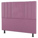 Cabeceira Cama Box Casal King Size Grace 195cm Suede Rosa - Desk Design