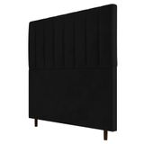 Cabeceira Cama Box Casal King Size Itália 193cm Corano Preto - Desk Design