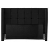 Cabeceira Cama Box Casal King Size Gioconda 195cm Com Frame Veludo Preto - Desk Design