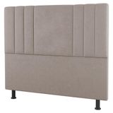 Cabeceira Cama Box Casal King Size Grace 195cm Suede Bege - Desk Design