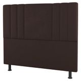 Cabeceira Cama Box Casal King Size Grace 195cm Suede Marrom - Desk Design