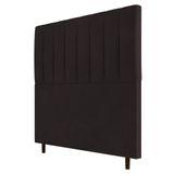 Cabeceira Cama Box Casal King Size Itália 193cm Suede Marrom - Desk Design