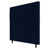 Cabeceira Cama Box Casal King Size Itália 193cm Veludo Azul Marinho - Desk Design