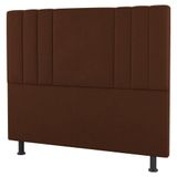 Cabeceira Cama Box Casal King Size Grace 195cm Suede Terracota - Desk Design