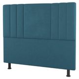 Cabeceira Cama Box Casal King Size Grace 195cm Suede Turquesa - Desk Design