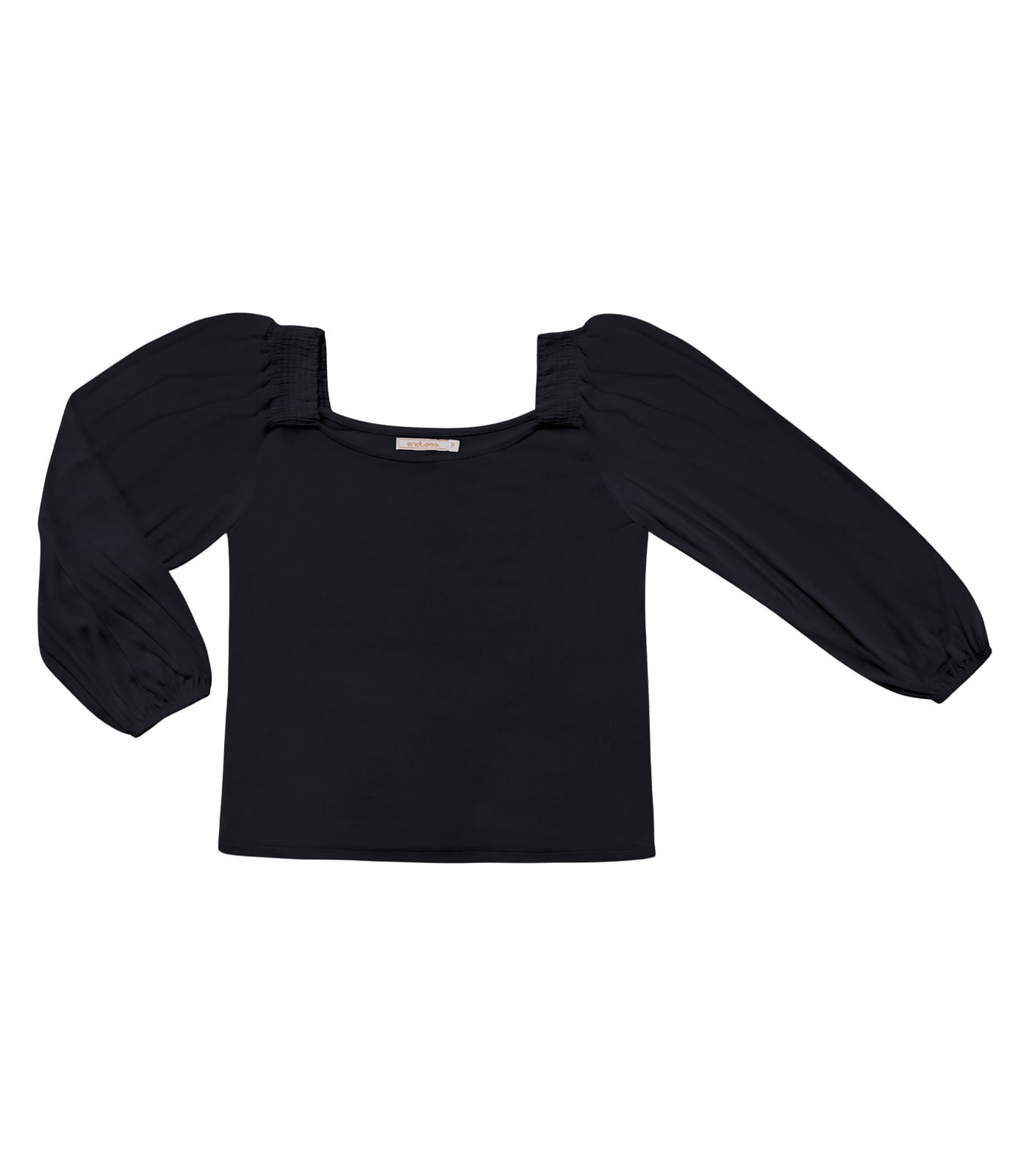 Blusa Feminina Manga 7/8 Endless Preto P