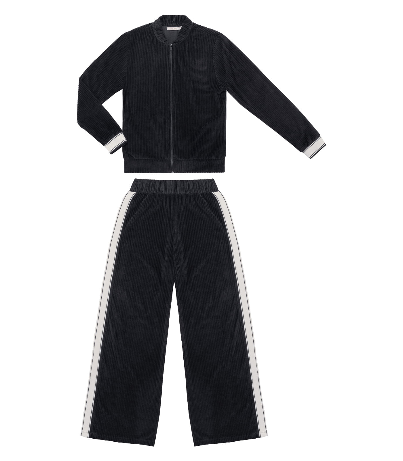 Conjunto Feminino Jaqueta Com Calça Endless Preto P